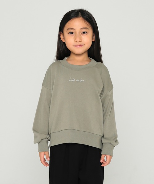 undeny.(アンディニ-)の「undeny. ロゴビッグトレーナー/線画プリントビッグトレーナー(その他トップス・キッズ・ブルー系その他/ブラック/パープル/ベージュ/チャコールグレー/カーキ・L/M/XL/S)」の4枚目の写真