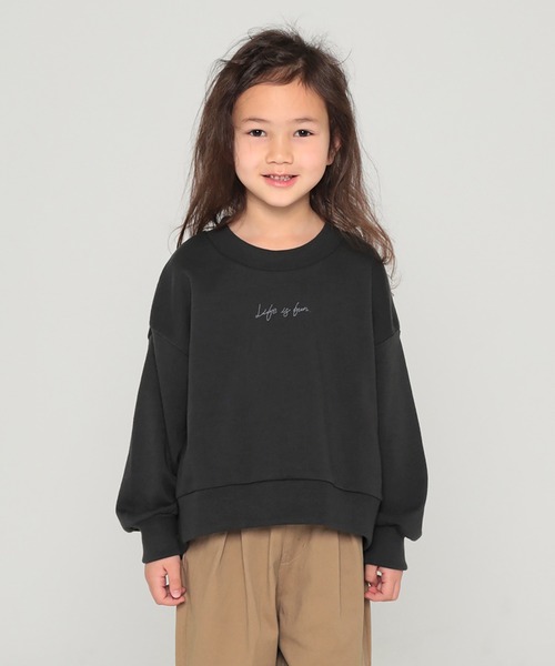 undeny.(アンディニ-)の「undeny. ロゴビッグトレーナー/線画プリントビッグトレーナー(その他トップス・キッズ・ブルー系その他/ブラック/パープル/ベージュ/チャコールグレー/カーキ・L/M/XL/S)」の3枚目の写真