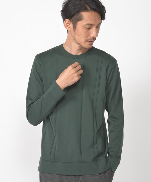 CROWDED CLOSET（クラウデッドクローゼット）の「14G（ゲージ）天竺ニット　《Made In Japan》（ニット/セーター・メンズ・ホワイト/ベージュ/グリーン/レンガ・02/03）」の20枚目の写真