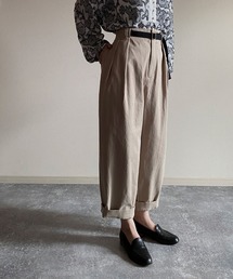 NICOLE CLUB | 【NICOLE CLUB】配色ベルト付きタックパンツ(その他パンツ)