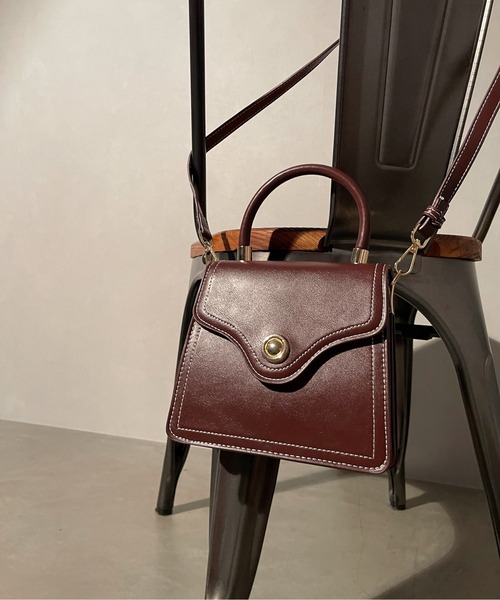 SpRay(スプレイ)の「フェイク2WAYショルダー(ショルダーバッグ・レディース・ブラック/ホワイト系その他/ボルドー/ダークグリーン・FREE)」の4枚目の写真