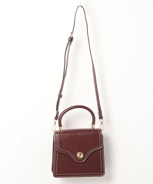 SpRay(スプレイ)の「フェイク2WAYショルダー(ショルダーバッグ・レディース・ブラック/ホワイト系その他/ボルドー/ダークグリーン・FREE)」の12枚目の写真