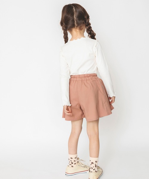 BRANSHES(ブランシェス)の「ウエストリボンキュロットスカート(スカート・キッズ・ピンク/ベージュ/ターコイズブルー・90cm/130cm/140cm/110cm/120cm/100cm/150cm)」の6枚目の写真