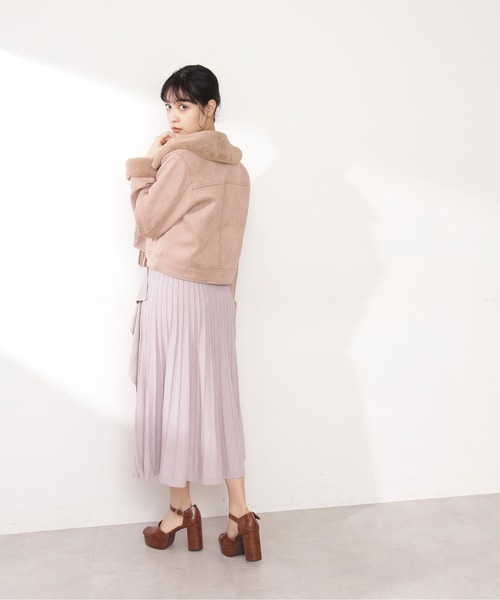 JILL by JILL STUART（ジルバイジルスチュアート）の「◇フェイクファーライダースジャケット（ライダースジャケット・レディース・ホワイト/ブラック/ベージュ・MEDIUM/SMALL）」の6枚目の写真