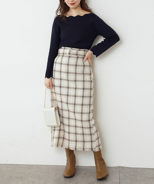 natural couture（ナチュラルクチュール）の「【WEB限定・大好評リバイバルアイテム】袖口配色スカラップニット（ニット/セーター・レディース・オフホワイト/ライトベージュ/ネイビー/ピンクベージュ/その他1/ブラウン/その他2・FREE）」の18枚目の写真