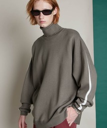 ENDER PRODUCTS | オーバーサイズ ミラノリブ ラインスリーブ タートルネックニット 【ENDER PRODUCTS/エンダープロダクツ】(ニット/セーター)