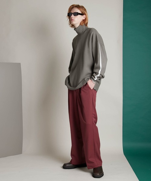 ENDER PRODUCTS（エンダープロダクツ）の「オーバーサイズ ミラノリブ ラインスリーブ タートルネックニット 【ENDER PRODUCTS/エンダープロダクツ】（ニット/セーター・メンズ・ホワイト/ブラック/グレイッシュベージュ/ベージュ系その他/オレンジ・M/L）」の16枚目の写真