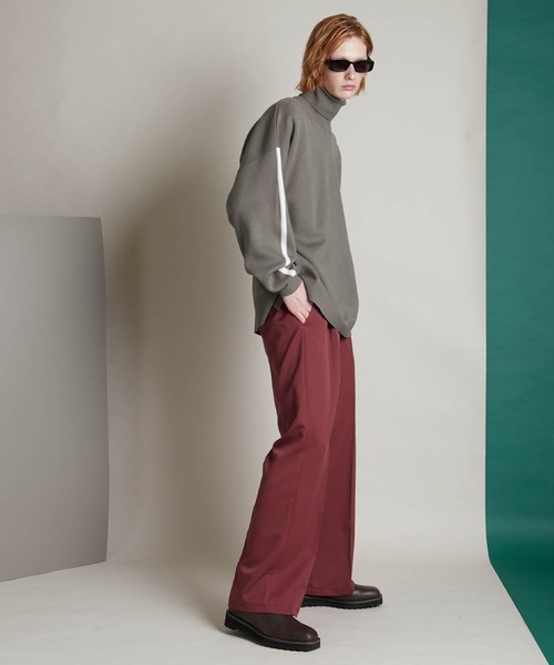 ENDER PRODUCTS（エンダープロダクツ）の「オーバーサイズ ミラノリブ ラインスリーブ タートルネックニット 【ENDER PRODUCTS/エンダープロダクツ】（ニット/セーター・メンズ・ホワイト/ブラック/グレイッシュベージュ/ベージュ系その他/オレンジ・M/L）」の17枚目の写真