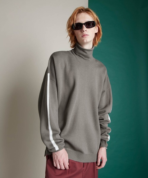 ENDER PRODUCTS（エンダープロダクツ）の「オーバーサイズ ミラノリブ ラインスリーブ タートルネックニット 【ENDER PRODUCTS/エンダープロダクツ】（ニット/セーター・メンズ・ホワイト/ブラック/グレイッシュベージュ/ベージュ系その他/オレンジ・M/L）」の18枚目の写真