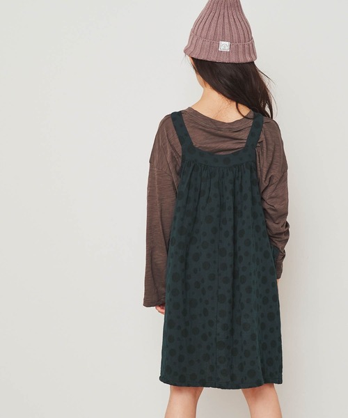 &yam(アンドヤム)の「ジャガードドットキャミワンピース(ワンピース・キッズ・グリーン・120-130cm/100-110cm/130-140cm/110-120cm)」の4枚目の写真
