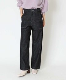 6ozデニム ワイドパンツ