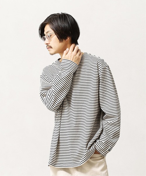 FIDELITY（フィデリティ）の「◆【FIDELITY / フィデリティ】バスクボーダー（Tシャツ/カットソー・メンズ・ホワイト/ブラウン/カーキ・MEDIUM/LARGE）」の4枚目の写真