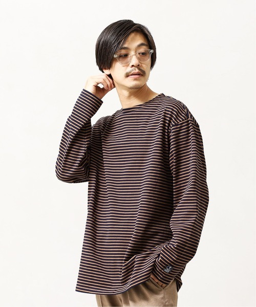 FIDELITY（フィデリティ）の「◆【FIDELITY / フィデリティ】バスクボーダー（Tシャツ/カットソー・メンズ・ホワイト/ブラウン/カーキ・MEDIUM/LARGE）」の7枚目の写真