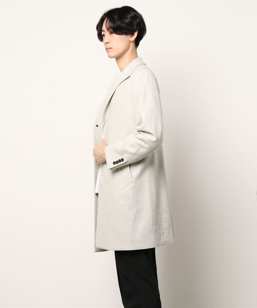 TETE HOMME（テットオム）の「カシミヤブレンドスタンドコート（トレンチコート・メンズ・ネイビー/グレー/サンドベージュ・SMALL/MEDIUM/LARGE/X-LARGE/XX-LARGE）」の4枚目の写真
