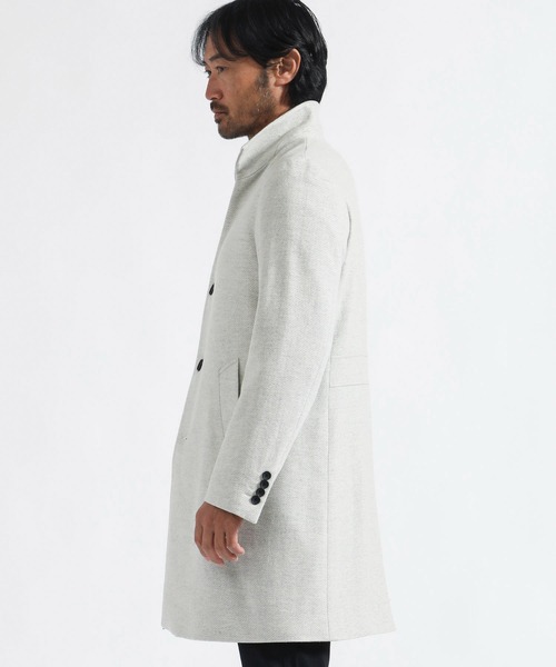 TETE HOMME（テットオム）の「カシミヤブレンドスタンドコート（トレンチコート・メンズ・ネイビー/グレー/サンドベージュ・SMALL/MEDIUM/LARGE/X-LARGE/XX-LARGE）」の7枚目の写真