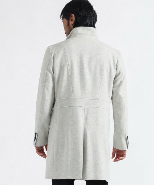 TETE HOMME（テットオム）の「カシミヤブレンドスタンドコート（トレンチコート・メンズ・ネイビー/グレー/サンドベージュ・SMALL/MEDIUM/LARGE/X-LARGE/XX-LARGE）」の8枚目の写真