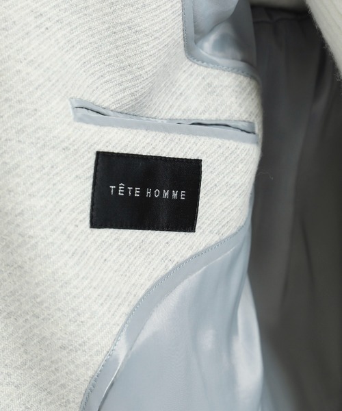 TETE HOMME（テットオム）の「カシミヤブレンドスタンドコート（トレンチコート・メンズ・ネイビー/グレー/サンドベージュ・SMALL/MEDIUM/LARGE/X-LARGE/XX-LARGE）」の13枚目の写真
