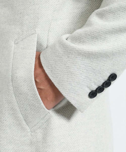 TETE HOMME（テットオム）の「カシミヤブレンドスタンドコート（トレンチコート・メンズ・ネイビー/グレー/サンドベージュ・SMALL/MEDIUM/LARGE/X-LARGE/XX-LARGE）」の10枚目の写真