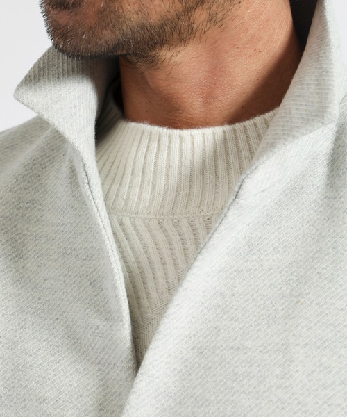 TETE HOMME（テットオム）の「カシミヤブレンドスタンドコート（トレンチコート・メンズ・ネイビー/グレー/サンドベージュ・SMALL/MEDIUM/LARGE/X-LARGE/XX-LARGE）」の9枚目の写真