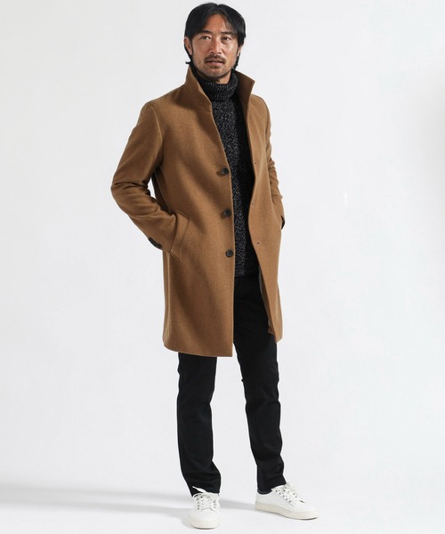 TETE HOMME（テットオム）の「カシミヤブレンドスタンドコート（トレンチコート・メンズ・ネイビー/グレー/サンドベージュ・SMALL/MEDIUM/LARGE/X-LARGE/XX-LARGE）」の15枚目の写真