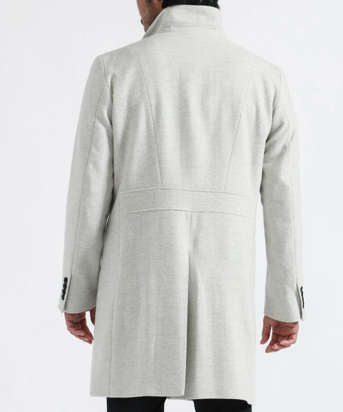 TETE HOMME（テットオム）の「カシミヤブレンドスタンドコート（トレンチコート・メンズ・ネイビー/グレー/サンドベージュ・SMALL/MEDIUM/LARGE/X-LARGE/XX-LARGE）」の21枚目の写真