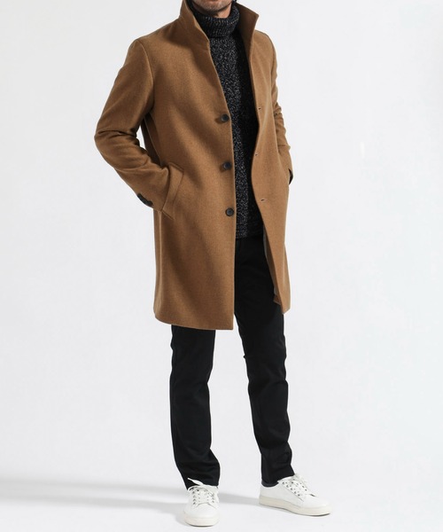TETE HOMME（テットオム）の「カシミヤブレンドスタンドコート（トレンチコート・メンズ・ネイビー/グレー/サンドベージュ・SMALL/MEDIUM/LARGE/X-LARGE/XX-LARGE）」の18枚目の写真