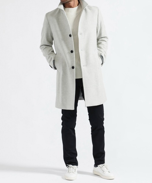 TETE HOMME（テットオム）の「カシミヤブレンドスタンドコート（トレンチコート・メンズ・ネイビー/グレー/サンドベージュ・SMALL/MEDIUM/LARGE/X-LARGE/XX-LARGE）」の17枚目の写真