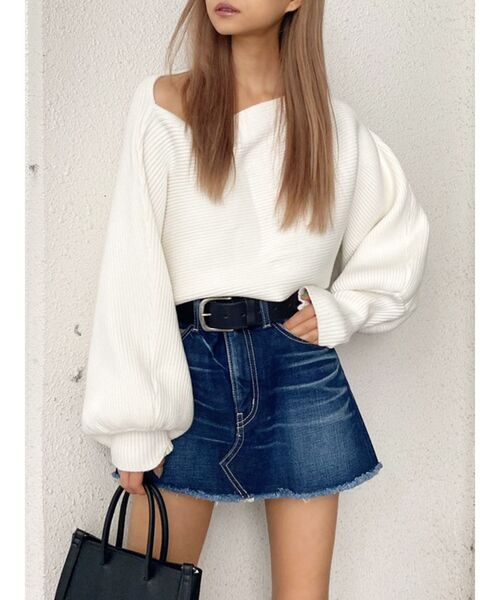 GYDA（ジェイダ）の「スカートライクショーパン（デニムスカート・レディース・ブラック/インディゴブルー・SMALL/MEDIUM/X-SMALL）」の8枚目の写真