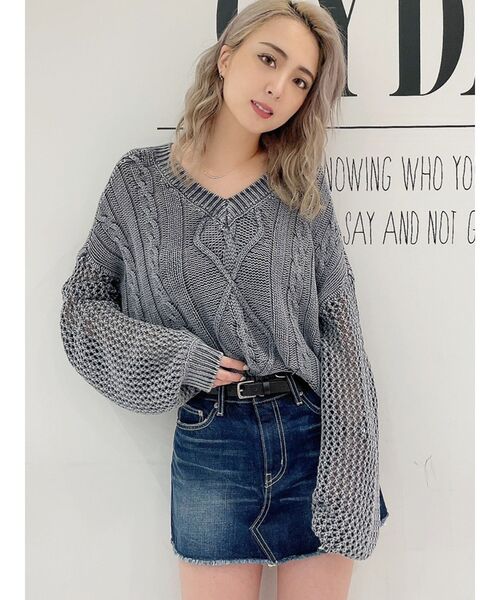 GYDA（ジェイダ）の「スカートライクショーパン（デニムスカート・レディース・ブラック/インディゴブルー・SMALL/MEDIUM/X-SMALL）」の9枚目の写真