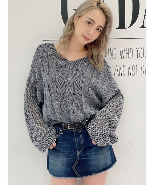 GYDA（ジェイダ）の「スカートライクショーパン（デニムスカート・レディース・ブラック/インディゴブルー・SMALL/MEDIUM/X-SMALL）」の12枚目の写真