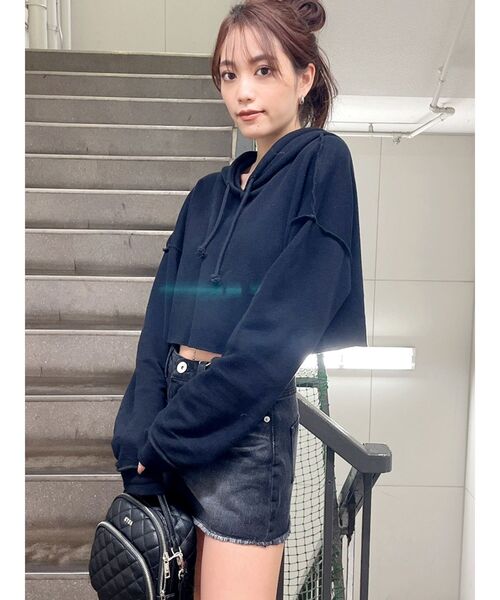 GYDA（ジェイダ）の「スカートライクショーパン（デニムスカート・レディース・ブラック/インディゴブルー・SMALL/MEDIUM/X-SMALL）」の18枚目の写真