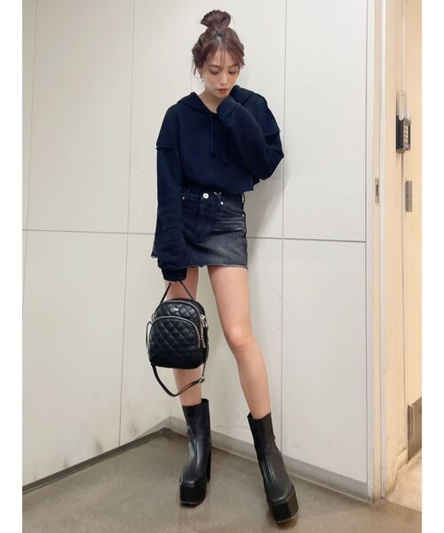 GYDA（ジェイダ）の「スカートライクショーパン（デニムスカート・レディース・ブラック/インディゴブルー・SMALL/MEDIUM/X-SMALL）」の21枚目の写真