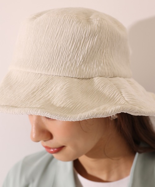 one after another NICE CLAUP（ワンアフターアナザーナイスクラップ）の「コール天バケットハット（ハット・レディース・ブラック/アイボリー・FREE）」の10枚目の写真