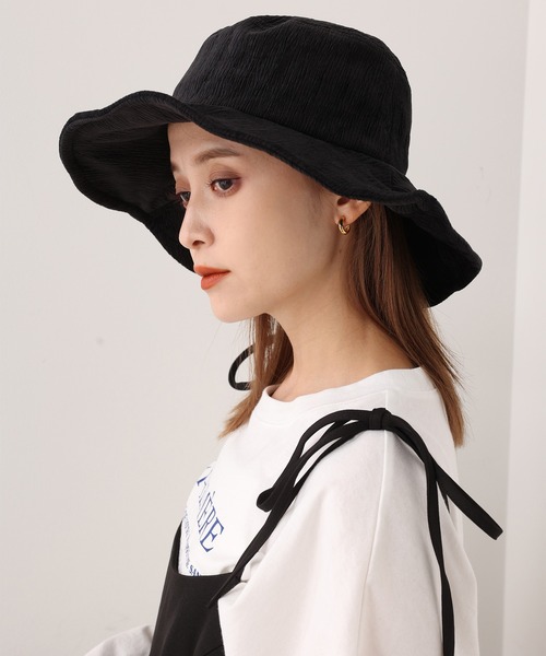 one after another NICE CLAUP（ワンアフターアナザーナイスクラップ）の「コール天バケットハット（ハット・レディース・ブラック/アイボリー・FREE）」の16枚目の写真