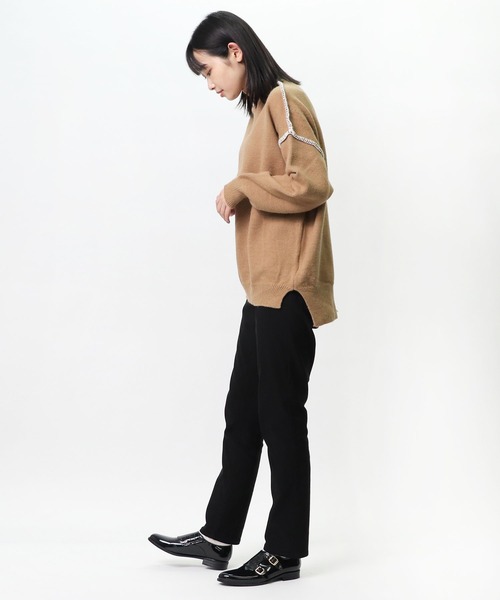 salle de bal(サルデバル)の「salle de bal / サルデバル モックネックハンドステッチニット プルオーバー Hand stitch knit MEI(ニット/セーター・レディース・ブラウン/ブラック/アイボリー・FREE)」の13枚目の写真