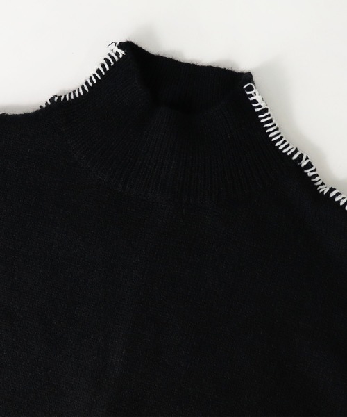 salle de bal(サルデバル)の「salle de bal / サルデバル モックネックハンドステッチニット プルオーバー Hand stitch knit MEI(ニット/セーター・レディース・ブラウン/ブラック/アイボリー・FREE)」の17枚目の写真