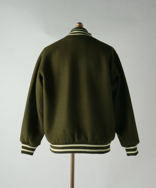 SKOOKUM(スクーカム)の「【SKOOKUM/スクーカム】GLOSTER別注 AWARD JACKET アワードジャケット(スタジャン・メンズ・ブラック/オリーブ・LARGE/X-LARGE)」の16枚目の写真