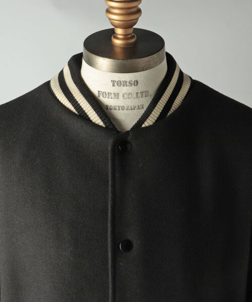 SKOOKUM(スクーカム)の「【SKOOKUM/スクーカム】GLOSTER別注 AWARD JACKET アワードジャケット(スタジャン・メンズ・ブラック/オリーブ・LARGE/X-LARGE)」の4枚目の写真