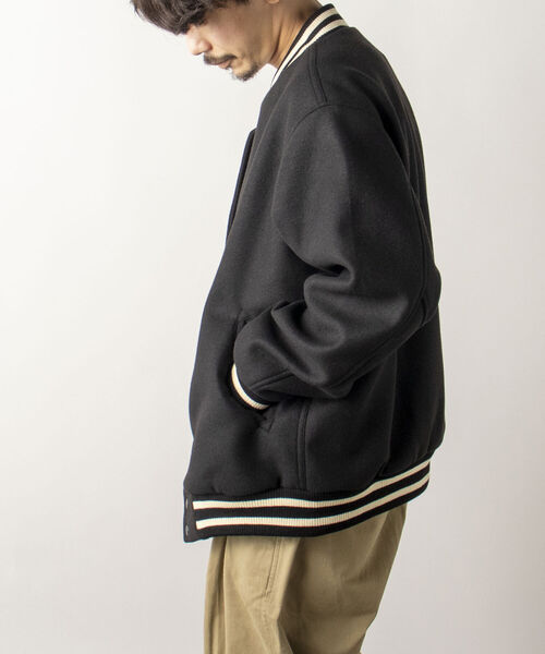 SKOOKUM(スクーカム)の「【SKOOKUM/スクーカム】GLOSTER別注 AWARD JACKET アワードジャケット(スタジャン・メンズ・ブラック/オリーブ・LARGE/X-LARGE)」の19枚目の写真