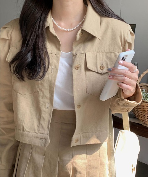 mood for a day(ムードフォーアデイ)の「precious set up / ジャケットアンドスカートセットアップ(セットアップ・レディース・ベージュ・FREE)」の17枚目の写真