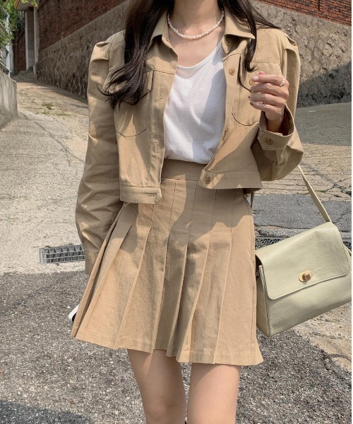 mood for a day(ムードフォーアデイ)の「precious set up / ジャケットアンドスカートセットアップ(セットアップ・レディース・ベージュ・FREE)」の9枚目の写真