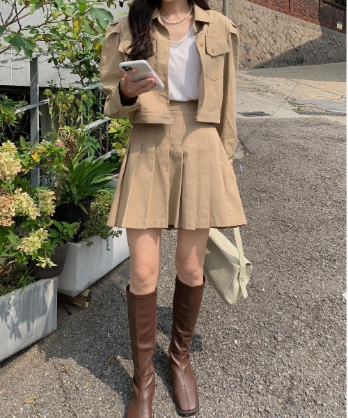 mood for a day(ムードフォーアデイ)の「precious set up / ジャケットアンドスカートセットアップ(セットアップ・レディース・ベージュ・FREE)」の16枚目の写真