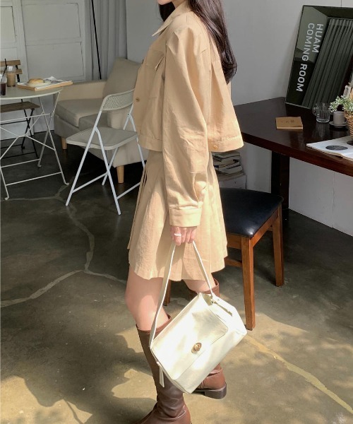 mood for a day(ムードフォーアデイ)の「precious set up / ジャケットアンドスカートセットアップ(セットアップ・レディース・ベージュ・FREE)」の7枚目の写真