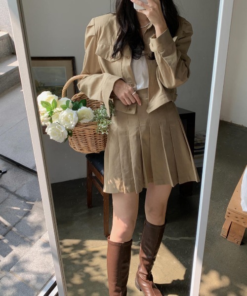 mood for a day(ムードフォーアデイ)の「precious set up / ジャケットアンドスカートセットアップ(セットアップ・レディース・ベージュ・FREE)」の15枚目の写真