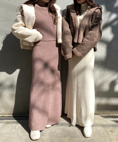 one after another NICE CLAUP（ワンアフターアナザーナイスクラップ）の「ウエスト丈が使いやすい！ボンバーショートジャケット（その他アウター・レディース・アイボリー/ブラウン系その他・FREE）」の19枚目の写真