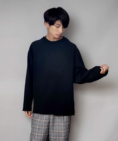 UNIIT(ユニット)の「【UNIIT/ユニット】ネックデザインルーズ(ビッグシルエット)クルーネックスウェットトレーナー(スウェット・メンズ・グリーン/ホワイト/ブラック/ブルー系その他/杢グレー/ベージュ・SMALL/LARGE/MEDIUM)」の3枚目の写真
