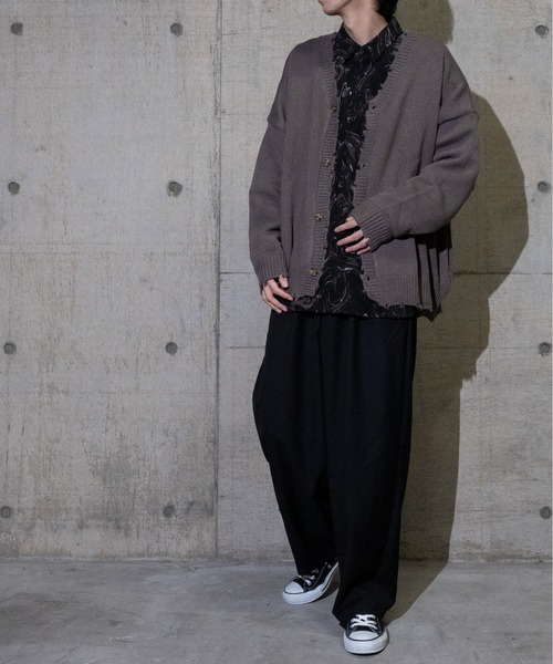 JOHN'S CLOSET（ジョンズクローゼット）の「【i】アクリルバルキーダメージカーディガン（カーディガン/ボレロ・メンズ・チャコールグレー/オフホワイト/モカ/サックスブルー/グリーン・LARGE/MEDIUM）」の22枚目の写真