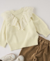 CIAOPANIC TYPY | 【KIDS】フリルレースカラーニット(ニット/セーター)