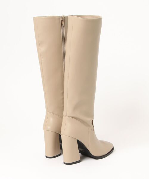 ENVYM（アンビー）の「スクエアトゥロングＢＯＯＴＳ（ブーツ・レディース・ブラック/ベージュ/パイソン・23.5/24.5/22.5）」の18枚目の写真