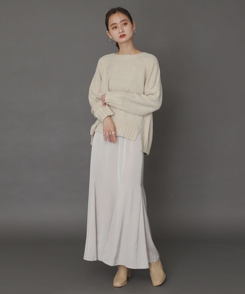 SENSE OF PLACE by URBAN RESEARCH（センスオブプレイスバイアーバンリサーチ）の「クルーネックモールセーター（ニット/セーター・レディース・ブラック/グリーン/アイボリー/ライトブラウン・ONE）」の5枚目の写真